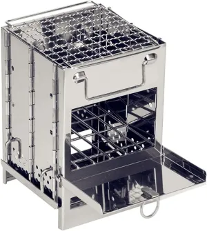 Grills Outdoor Portable Folding Grill Rack Stove Silver Camping Hiking Roaster Charcoal Barbecue Home Oven Set For Picnic Travel