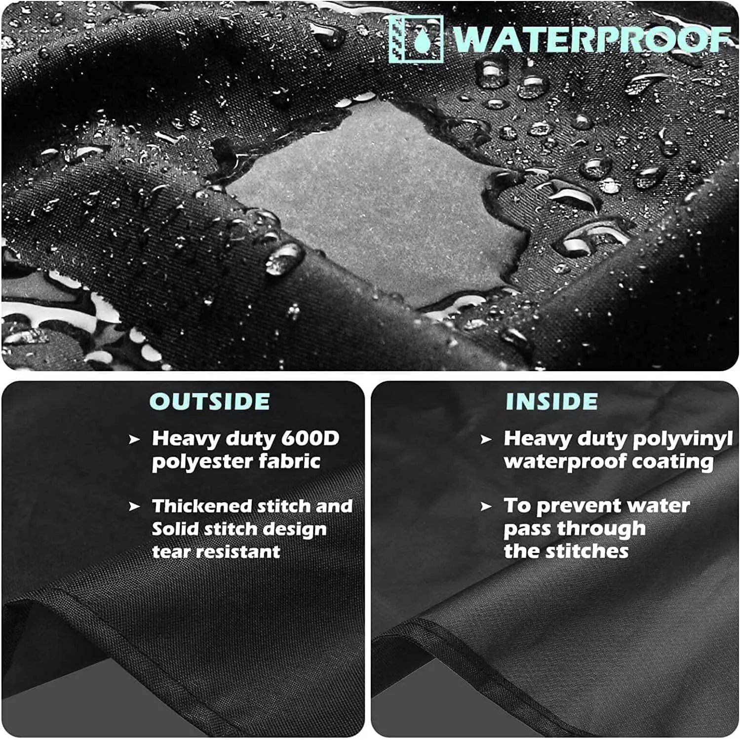Grisun Grill Cover for Pit Boss Series II 600 Wood Pellet Grill Smoker - PB600PS1, 600D Waterproof Grill Cover for Pit Boss Lexington 500, Lexington 540, Pro 600 and Tailgater with Portable Handle