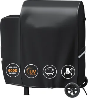 Grisun Grill Cover for Pit Boss Series II 600 Wood Pellet Grill Smoker - PB600PS1, 600D Waterproof Grill Cover for Pit Boss Lexington 500, Lexington 540, Pro 600 and Tailgater with Portable Handle