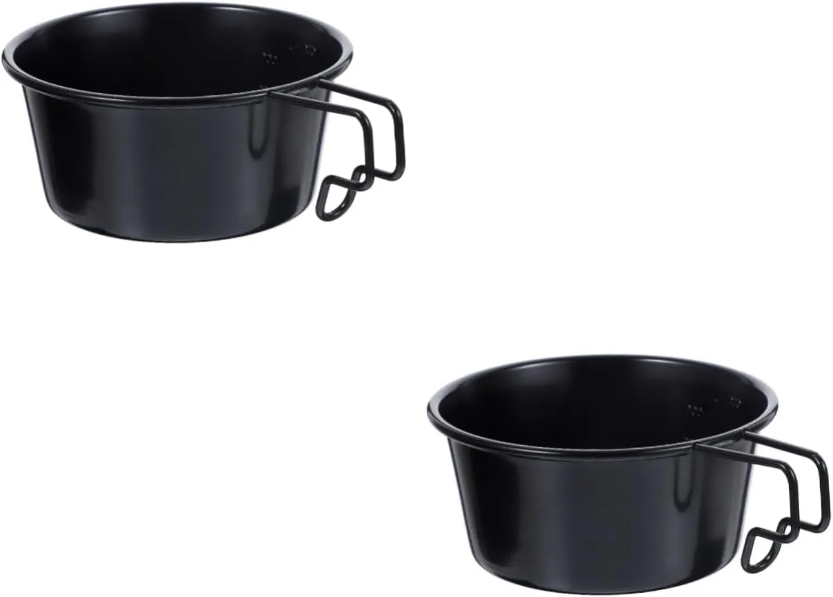 Happyyami 2pcs Collapsible Camping Cooking Bowl Stainless Steel Bowl with Handle Rice for Outdoor Use