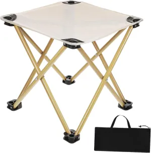 Happyyami Camping Stool Portable Folding Chair Oversized Outdoor Stool for Hiking