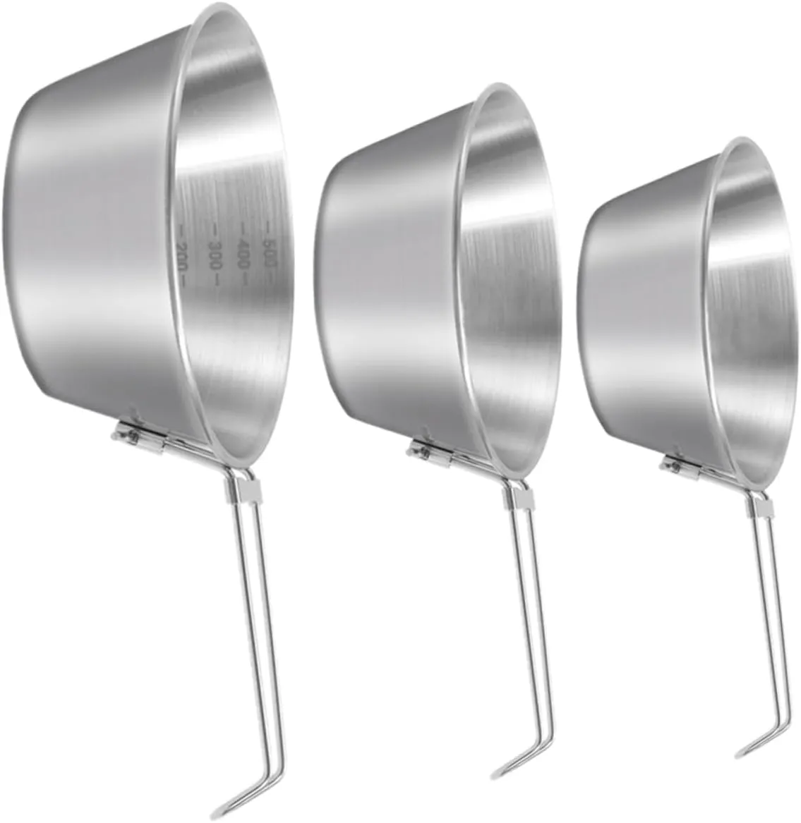 Happyyami Collapsible Camping Bowl Stainless Steel Picnic Bowl for Outdoor Meals Barbecue