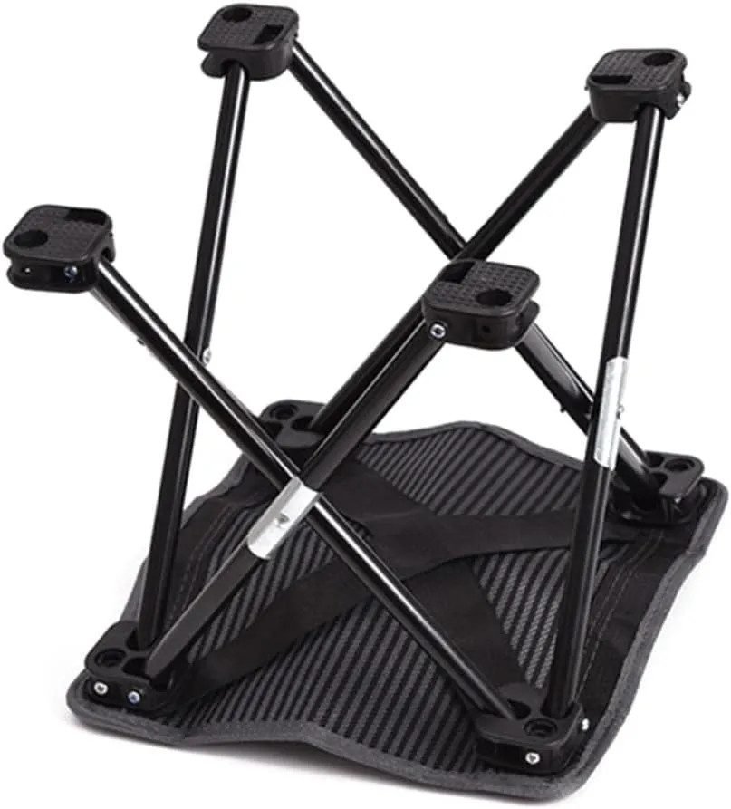 Happyyami Foldable Stool for Camping Portable Beach Chair 27x26x26cm Non-Woven Fabric Metal Lightweight Durable