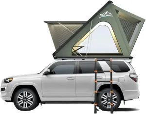 Hard Shell Roof Top Tent for SUV/Truck | 4-Person Waterproof Car Roof Tent | Aerodynamic Aluminum Alloy with Quick Setup System