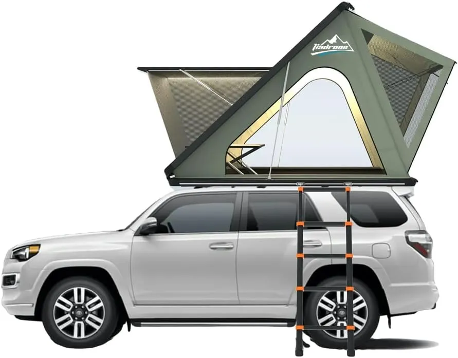 Hard Shell Roof Top Tent for SUV/Truck | 4-Person Waterproof Car Roof Tent | Aerodynamic Aluminum Alloy with Quick Setup System