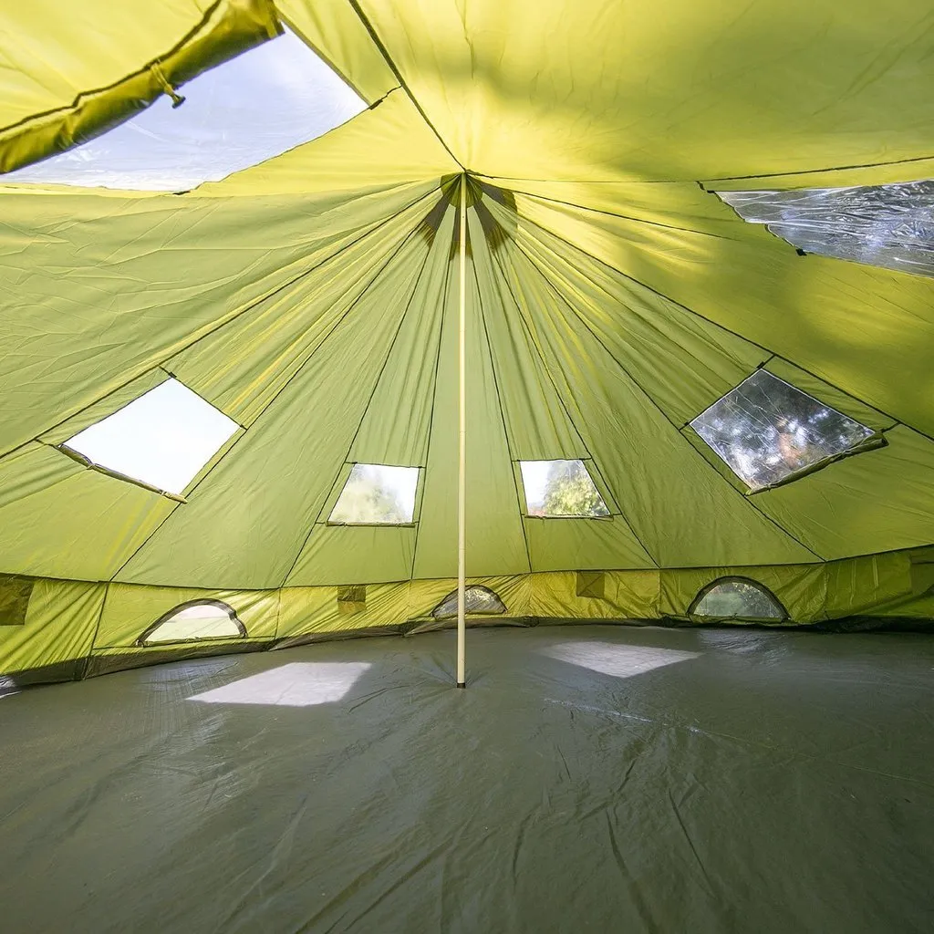 Hasika 4-Season 10 Persons Waterproof Large Family Tent Hunting Camp Tent, Huge Teepee Tents for Sale,Size 5M/16.4ft