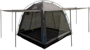 Hasika Screen Camping Tent with Floor 4 Season 8x8ft Large Mesh Room Shelter Canopy for Outdoors Gazebo Outside Poles Excluded