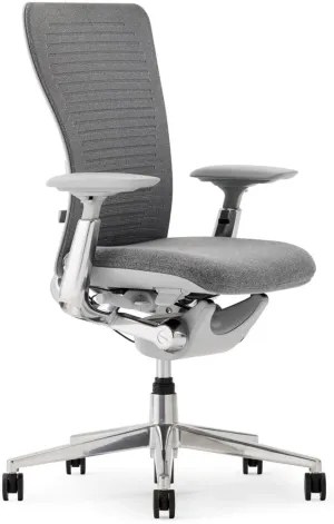 Haworth Zody Dual Posture Digital Knit Office Chair – Stylish Desk Chair with Ergonomic Adjustments and Forward Tilt Option – with Lumbar Support (Iron)