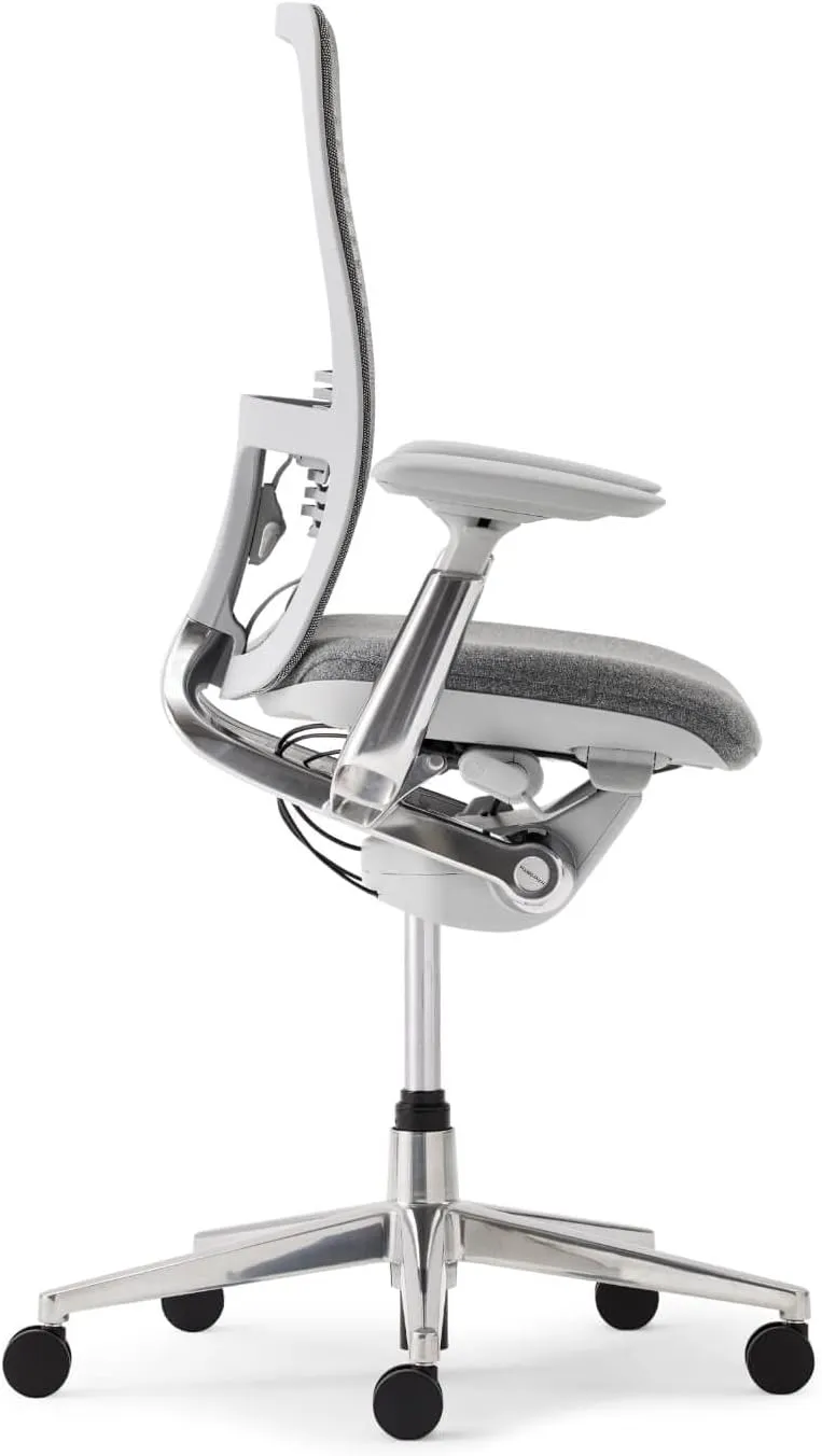 Haworth Zody Dual Posture Digital Knit Office Chair – Stylish Desk Chair with Ergonomic Adjustments and Forward Tilt Option – with Lumbar Support (Iron)