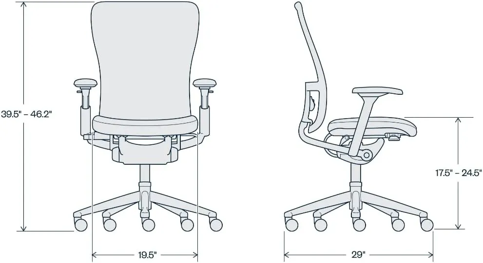 Haworth Zody Dual Posture Digital Knit Office Chair – Stylish Desk Chair with Ergonomic Adjustments and Forward Tilt Option – with Lumbar Support (Iron)