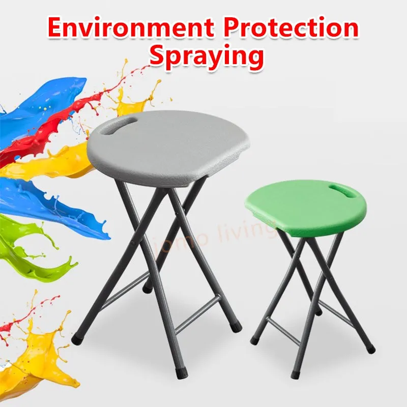 HDPE Foldable Stool Folding Stool Chair Portable Handle Dining Stool Plastic Outdoor Home