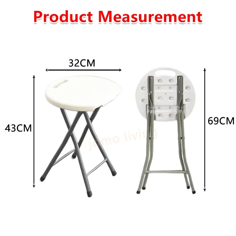 HDPE Foldable Stool Folding Stool Chair Portable Handle Dining Stool Plastic Outdoor Home