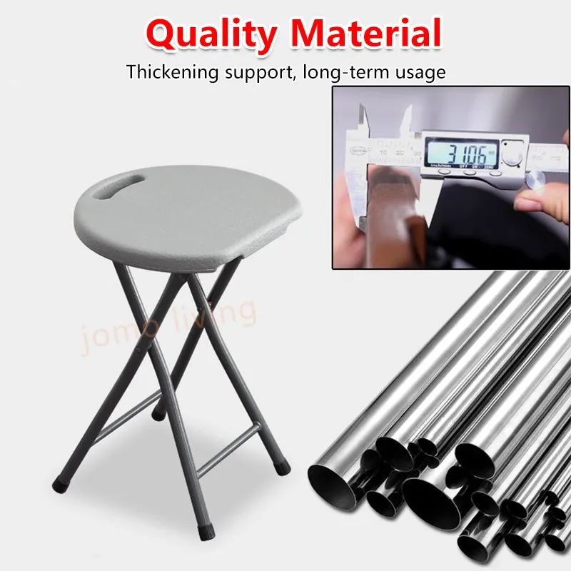 HDPE Foldable Stool Folding Stool Chair Portable Handle Dining Stool Plastic Outdoor Home