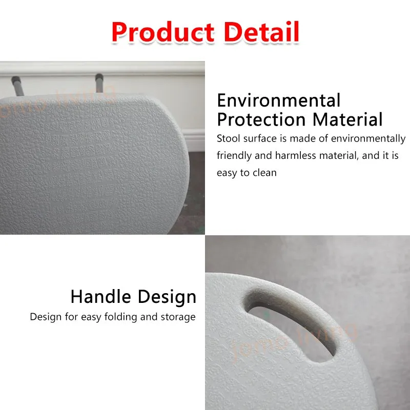HDPE Foldable Stool Folding Stool Chair Portable Handle Dining Stool Plastic Outdoor Home