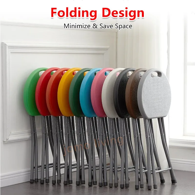 HDPE Foldable Stool Folding Stool Chair Portable Handle Dining Stool Plastic Outdoor Home