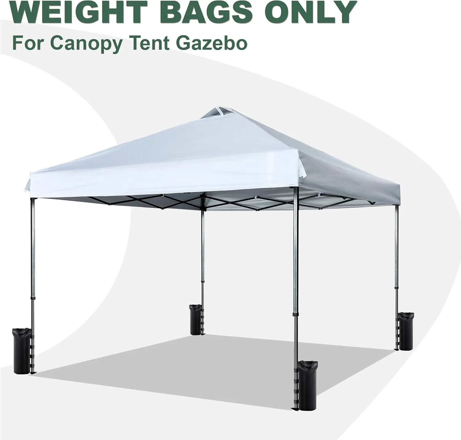 Heavy Duty Canopy Weight Bags (150LBS) for Tent, Leg Weights for Instant Outdoor Sun Shelter Patio Umbrella, Without Sand (Set of 4)