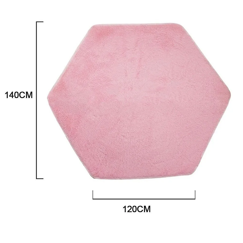 Hexagon Rug Pad Mat For Girls Boys Kids Playhouse Play Tent Soft