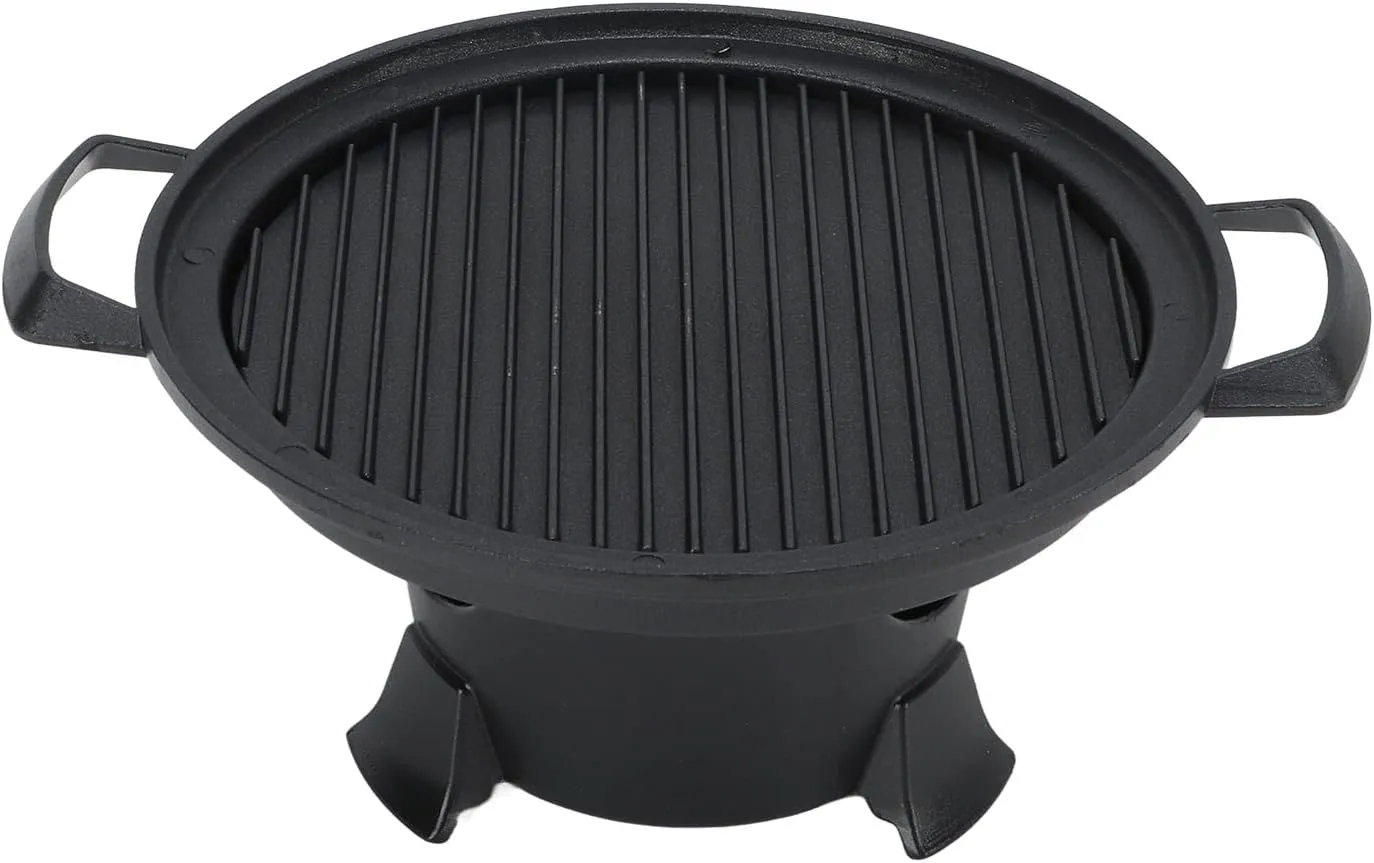 Hibachi Grill, Tabletop Portable Grill Die Cast Aluminum Portable Food Grade for Picnic Camping, Nonstick Die Cast Aluminum Japanese Tabletop Portable Grill Small Charcoal Grill