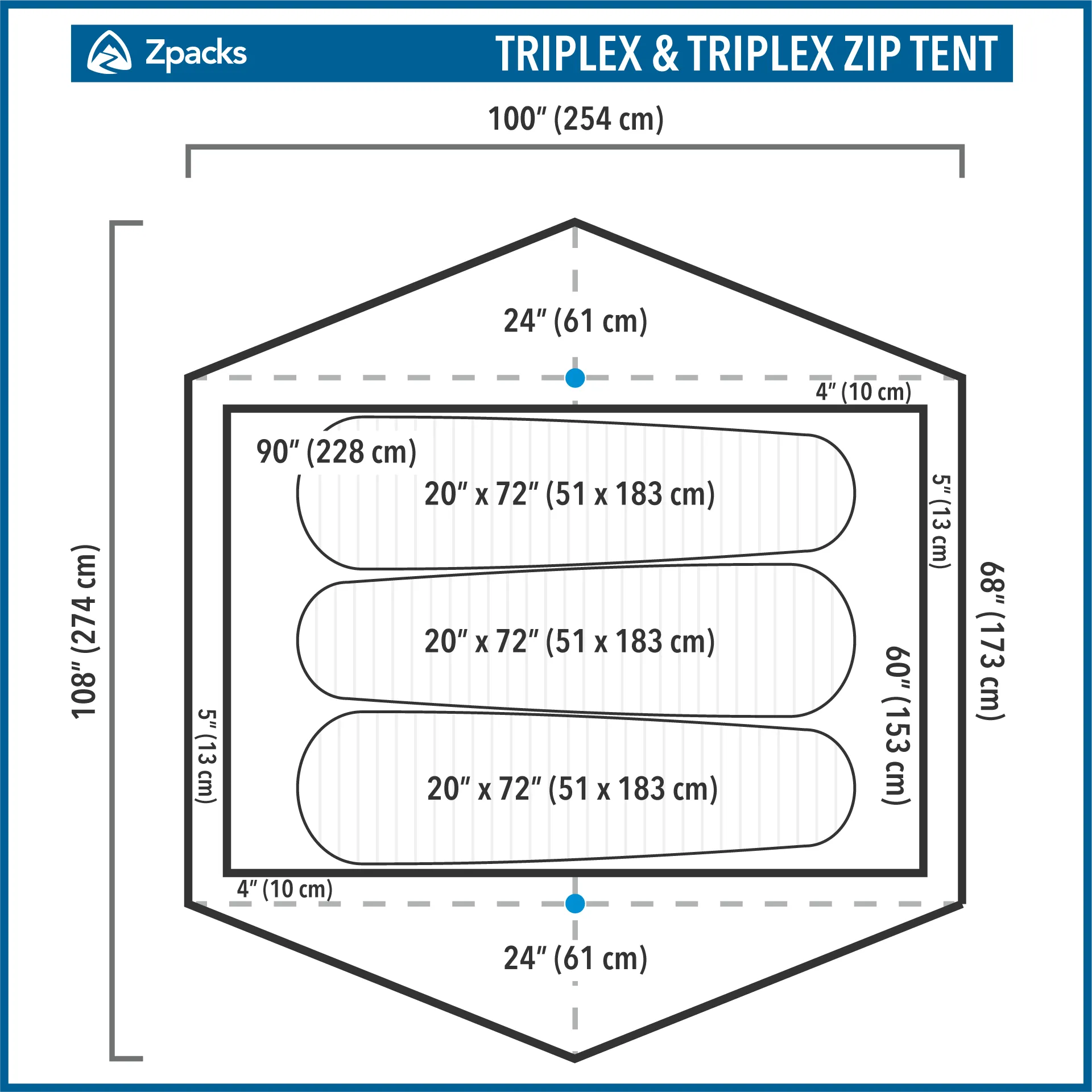 Holiday sale Trustworthy service Zip Tent Triplex