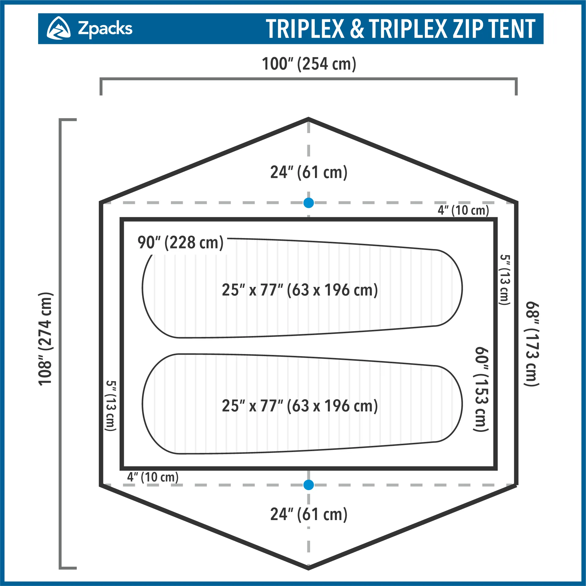 Holiday sale Trustworthy service Zip Tent Triplex