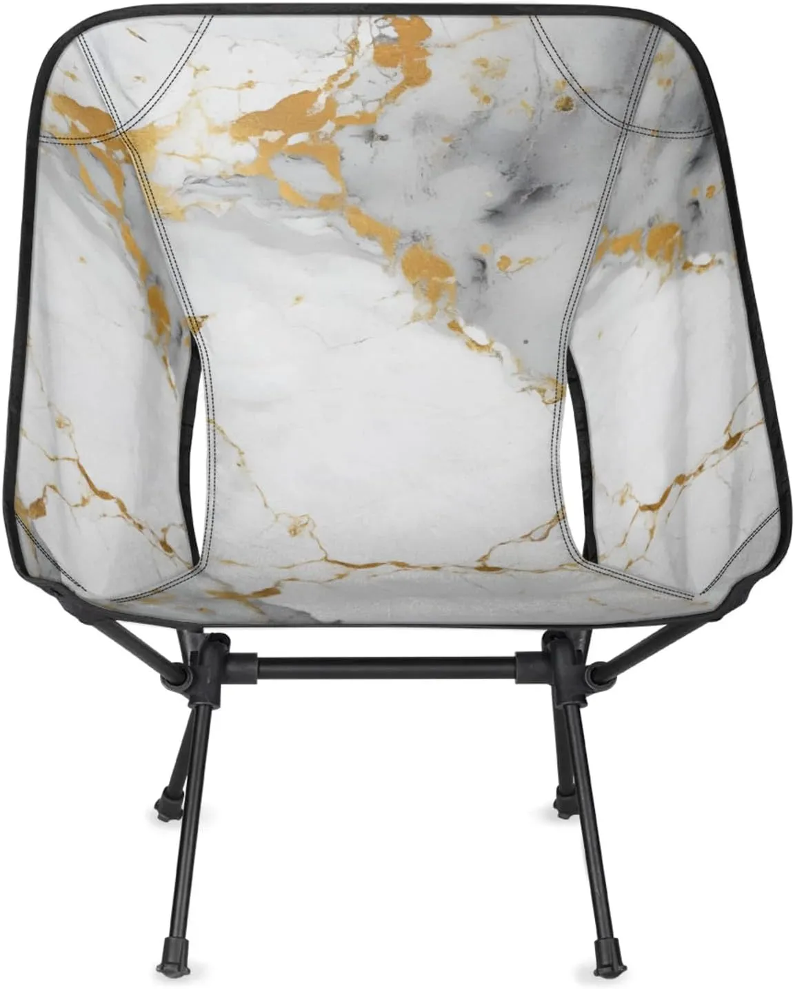 Honeybaby Folding Camping Chair Marble White Pattern Camping Chairs Lightweight Portable Chair Outdoor Foldable Chairs for Camping Travel Picnic Beach Hiking