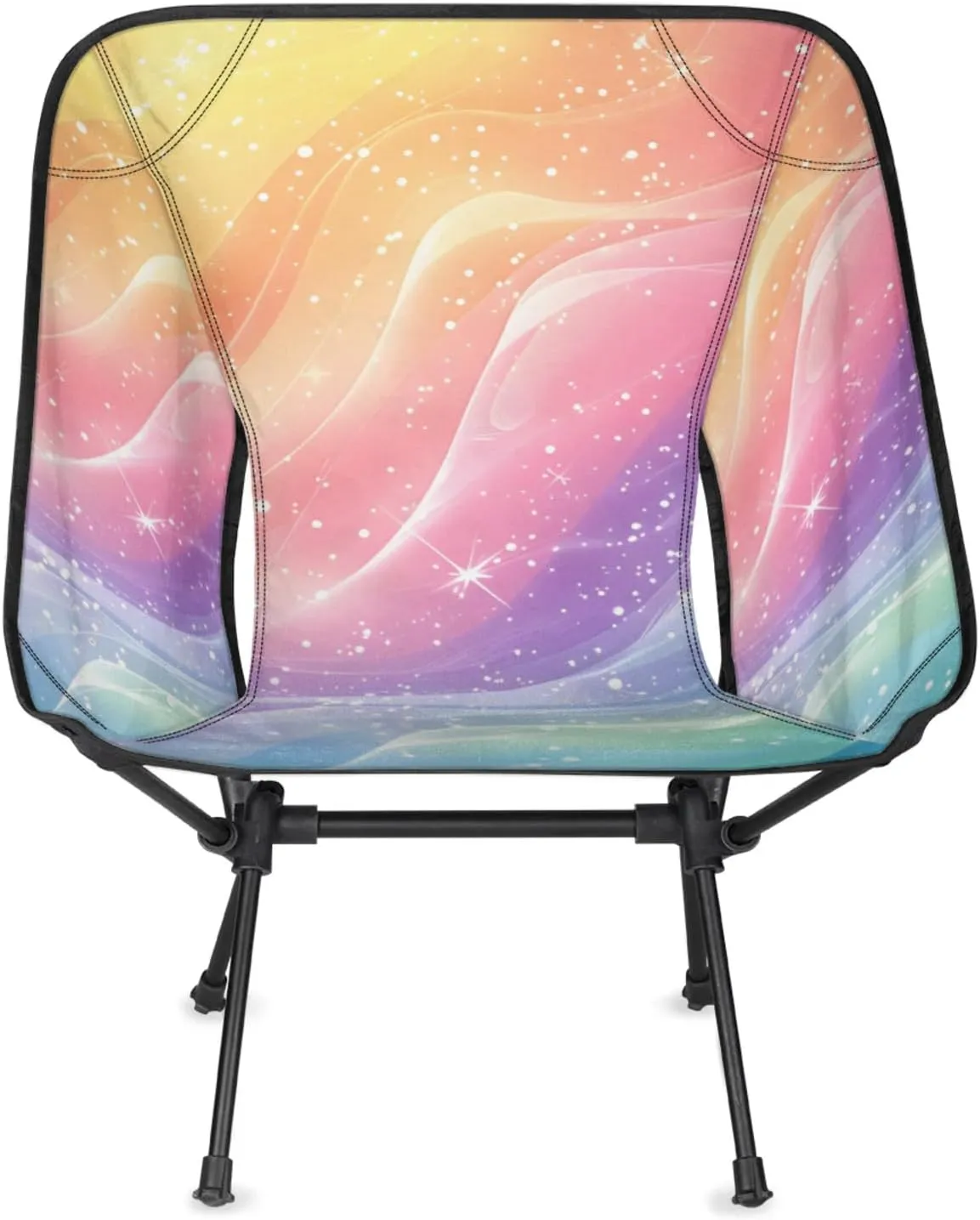 Honeybaby Folding Camping Chair Star Rainbow Color Camping Chairs Lightweight Portable Chair Outdoor Foldable Chairs for Camping Travel Picnic Beach Hiking