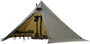 Hot Tent with Stove Jack – 4 Season Waterproof & Windproof Shelter for 1–4 People, Lightweight for Camping, Hiking, Hunting & Fishing