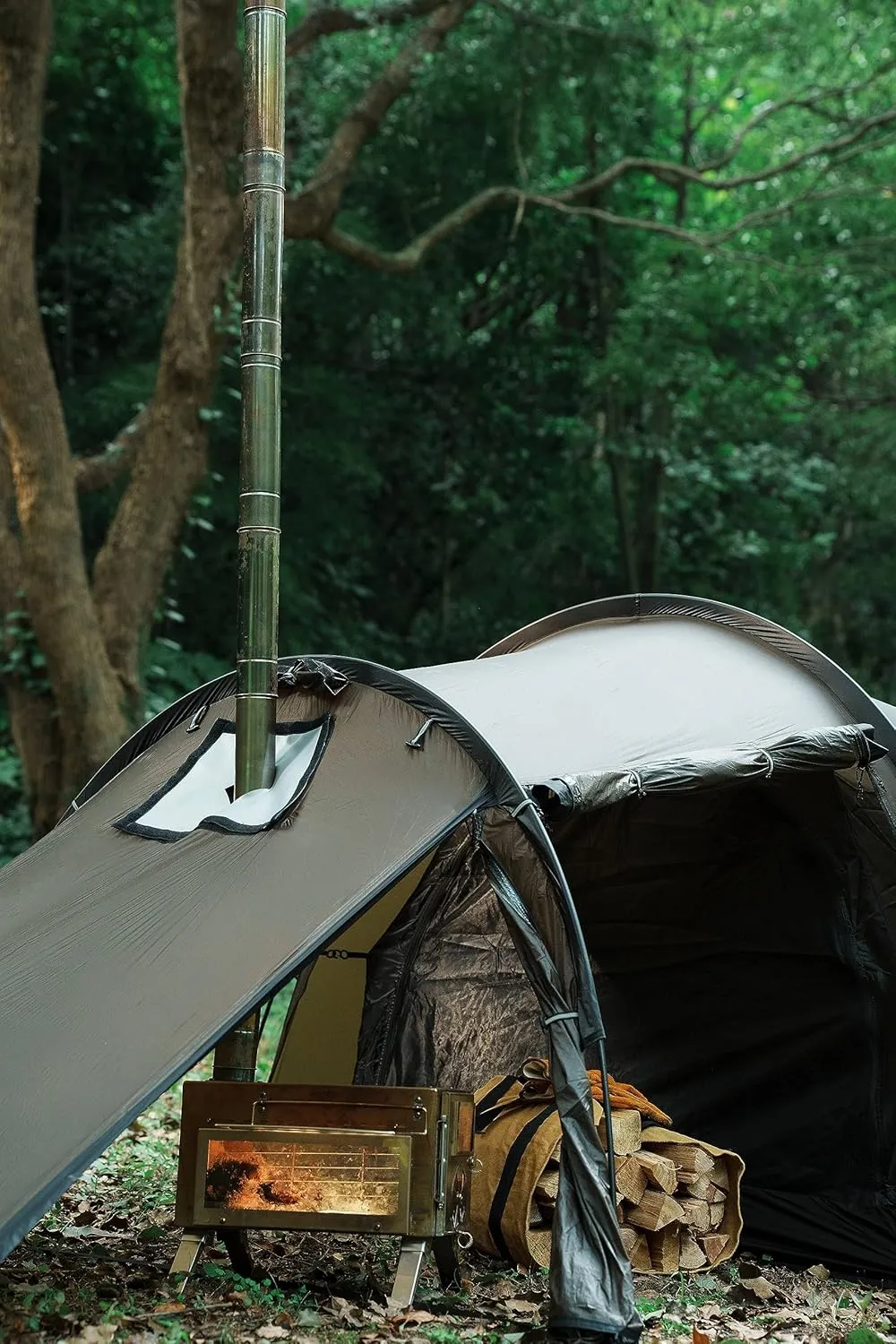 Hot Tent with Stove Jack – 4 Season Waterproof & Windproof Shelter for 1–4 People, Lightweight for Camping, Hiking, Hunting & Fishing