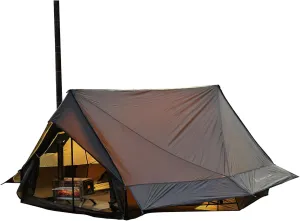 Hot Tent with Stove Jack – 4 Season Waterproof & Windproof Shelter for 1–4 People, Lightweight for Camping, Hiking, Hunting & Fishing