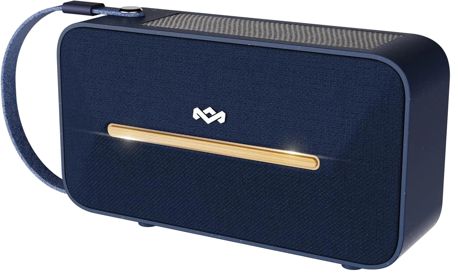 House of Marley Rise Up Solar Bluetooth Speaker, IP67 Waterproof, 14H Playtime, Solar Charging, Quick Charge, Eco-Friendly Recycled Materials, Bamboo Design & Bottle Opener (Blue)