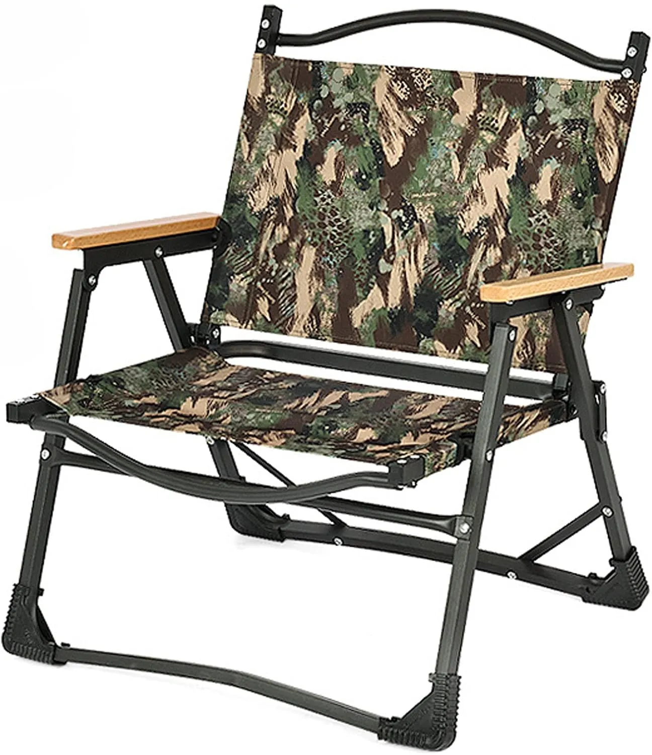 HUHJYUGE Folding Camping Chair with Armrest, Portable Folding Directors Chair, Heavy Duty Foldable Outdoor Chair, Easy Carry, for Lawn, Picnic and Fishing, Supports 265lbs (C)