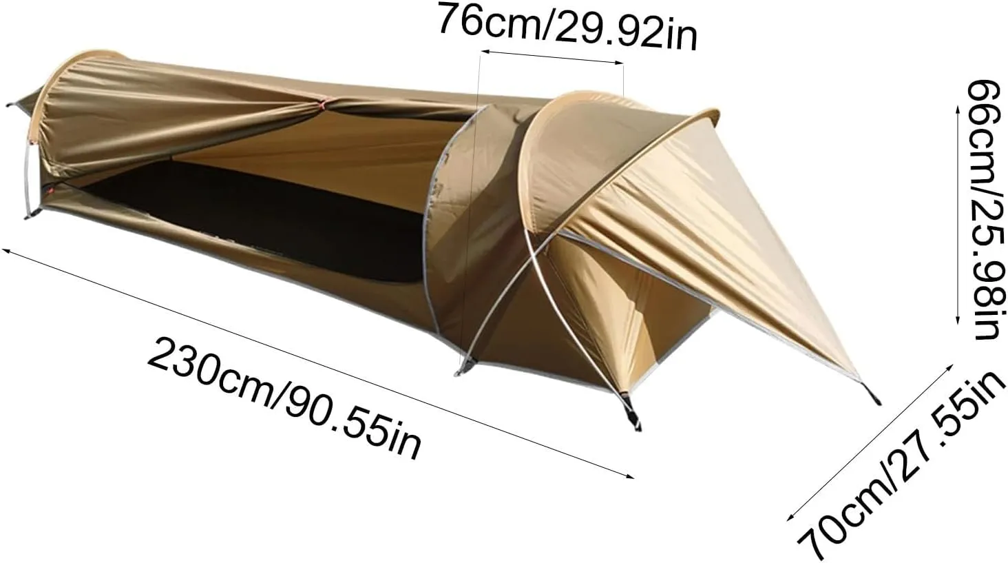 Hunting Backpacking Tents, 230x76x66cm Backpack Tent 1 Person, Lightweight Waterproof Camping Hiking Tent, Portable Small Backpacking Shelter for Beach
