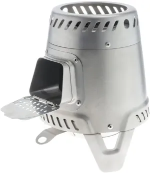 Hvsport Camping Stoves Wood Stove Outdoor Stove Portable Small Charcoal Grill Camping Stainless Steel Wood Stove (Color : Silver, Size : 22 * 24.5 cm)