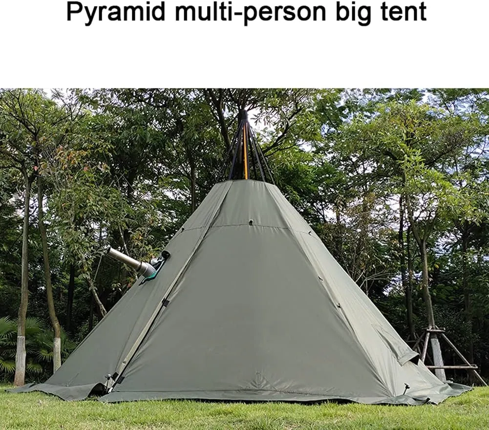 Ice Fishing Shelter, 3-4 Person, Portable Insulated Tent with Stove Jack, Waterproof & Windproof, 4 Season, 2 Doors, 4 Ice Fishing Winter Camping
