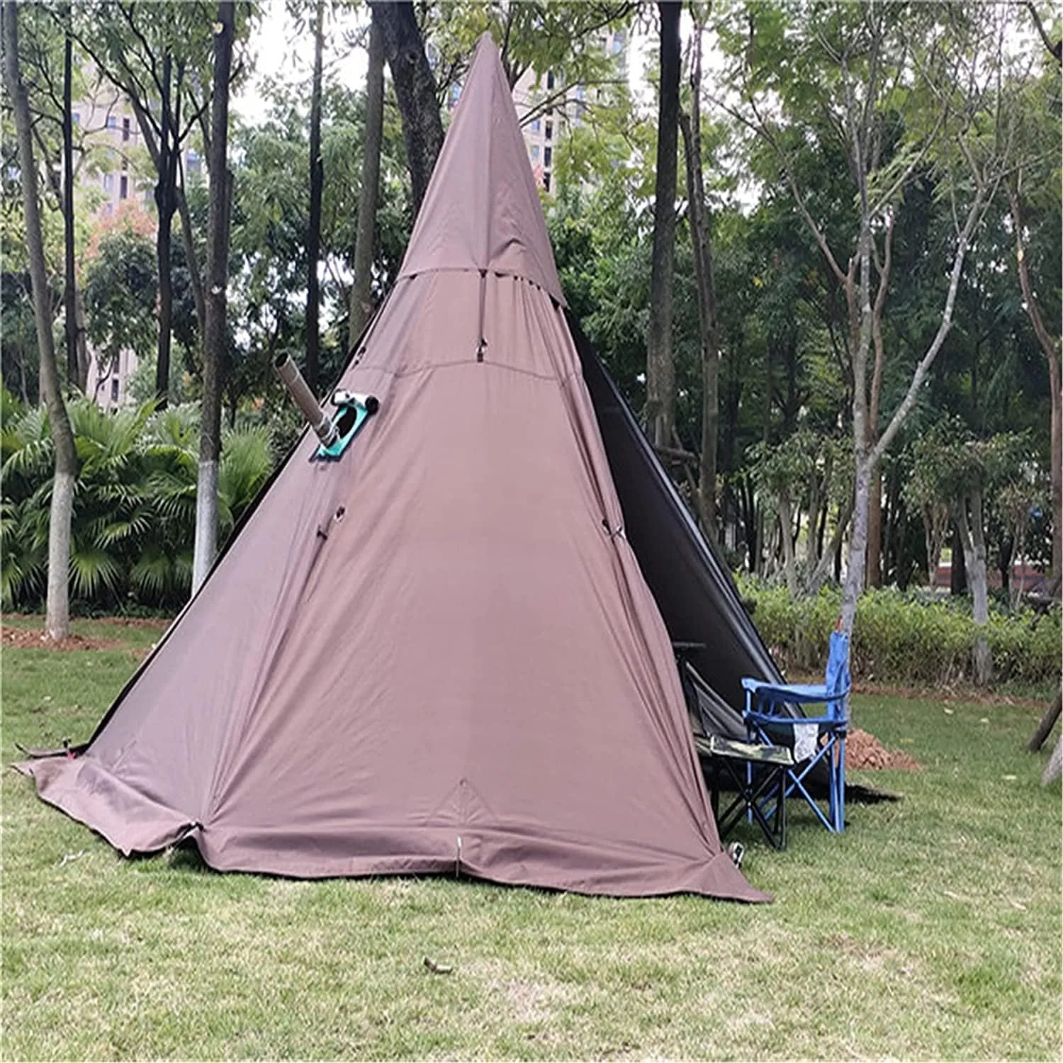 Ice Fishing Shelter, 3-4 Person, Portable Insulated Tent with Stove Jack, Waterproof & Windproof, 4 Season, 2 Doors, 4 Ice Fishing Winter Camping