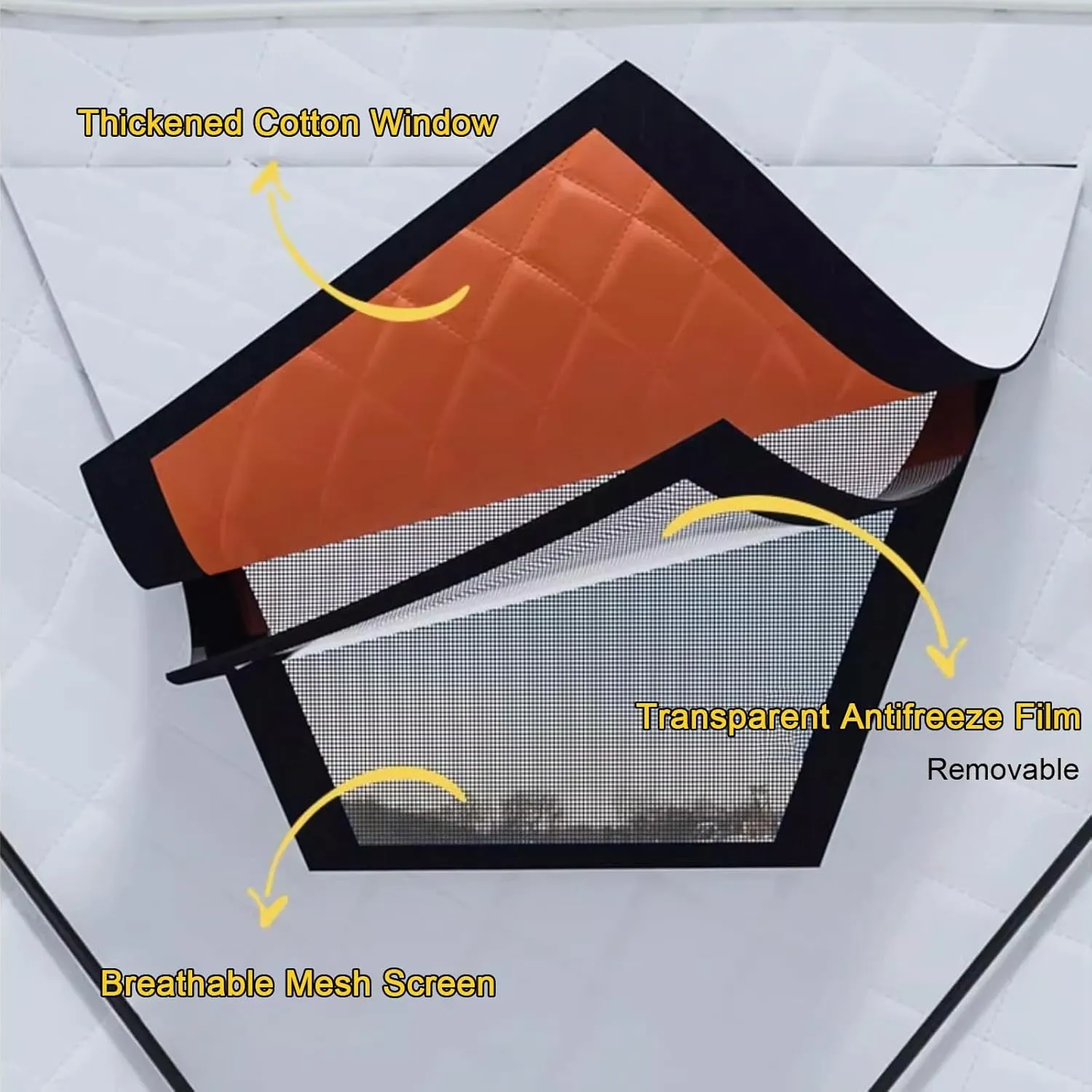 Ice Fishing Shelter with Stove Jack and Floor, Portable Ice Fishing Tent 420D Insulated Layer Ice Shanty Hexagon Ice Huts (Grey 260X260X170cm)