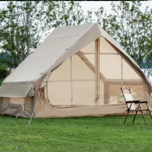 Inflatable Tent for Camping - 4-6 Person Glamping Tent with Pump, Easy Setup 4-Season Waterproof Luxury, 12 Mesh Windows for Ventilation,Outdoor Adventures