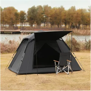 Insect-Proof 4-Person Pop Up Tent, 5000mm Waterproof, Spacious Ventilated, Easy Setup for Camping Outdoor Adventures