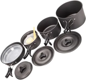 Insulated Portable Pot Set Camping Cookware Utensils Picnic Cooking Set for Outdoor Activities