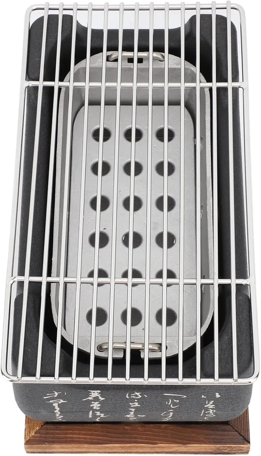 Japanese Grill, Japanese BBQ Grill Food Charcoal Stove Quick Heating Aluminium Alloy Wire Base for Camping Yakiniku Style BBQ (M)