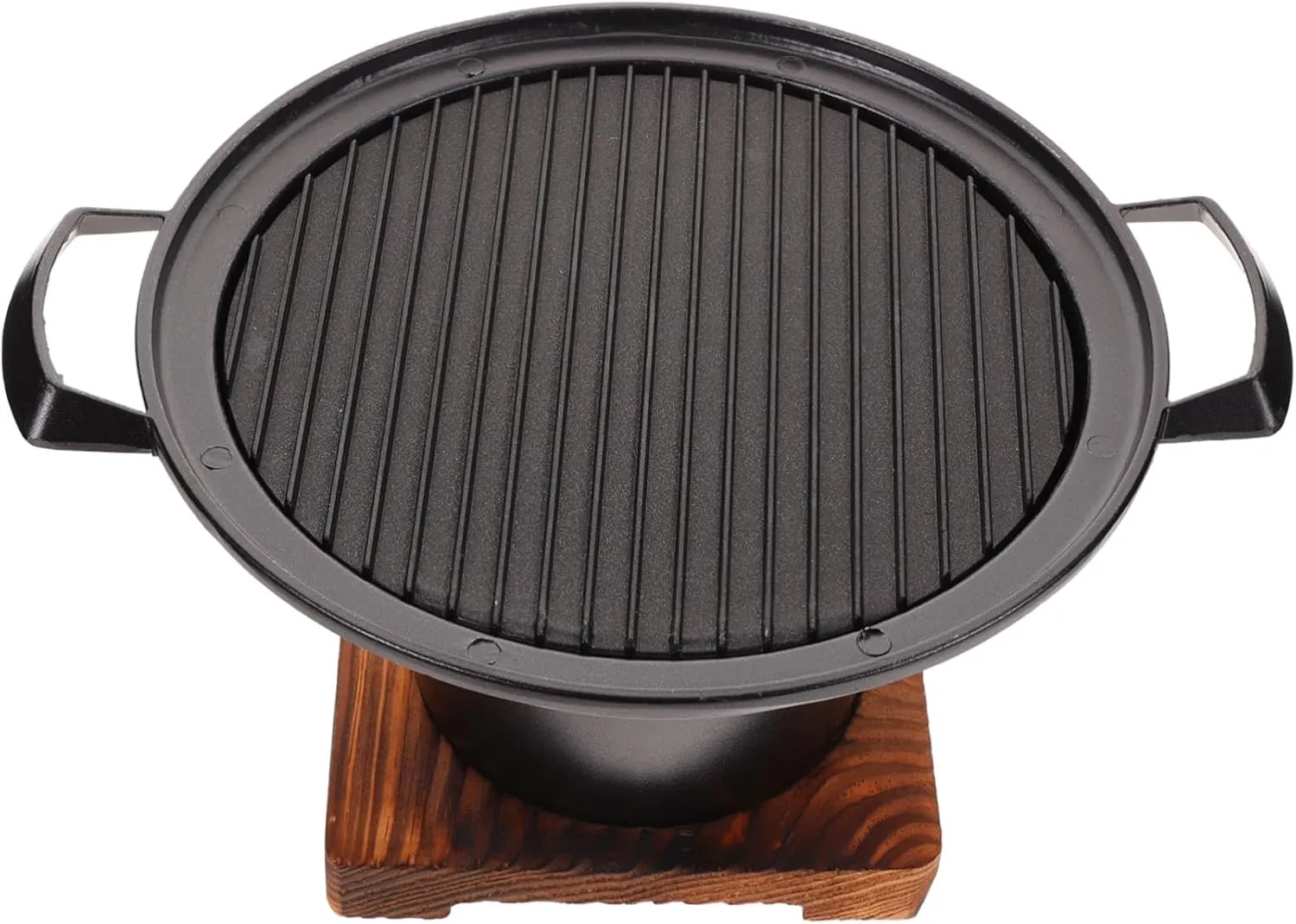 KESYOO 1 Set Mini Rotisserie Camping Grills Furnace Hibachi Grills Pan Outdoor Indoor Smokeless Barbecue Cookware Non Camping Plate Mini Grill Rack Cooking Oven Home Aluminum Alloy Black