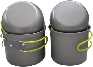 KESYOO 1Set Portable Outdoor Cooking Pot Lightweight Thermal Insulation Cookware for Hiking Camping and Picnics Person Capacity Easy to Clean Multi Purpose Pot Lid Included