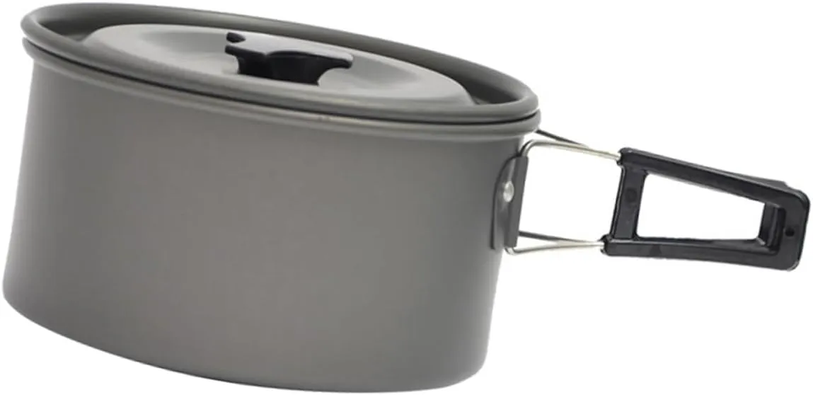 KESYOO Camping Cookware Set Single Pot Non-stick Camping Pan Portable Cooking Tools for Outdoor Activities