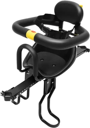 Kid's Bike Seat, Child Carrier, Baby Bike Safety Toddler Child Seat Front Mount Chair, for Toddlers, Mountain Bikes, Cycling Attachment Accessories with Back Rest Foot Pedals