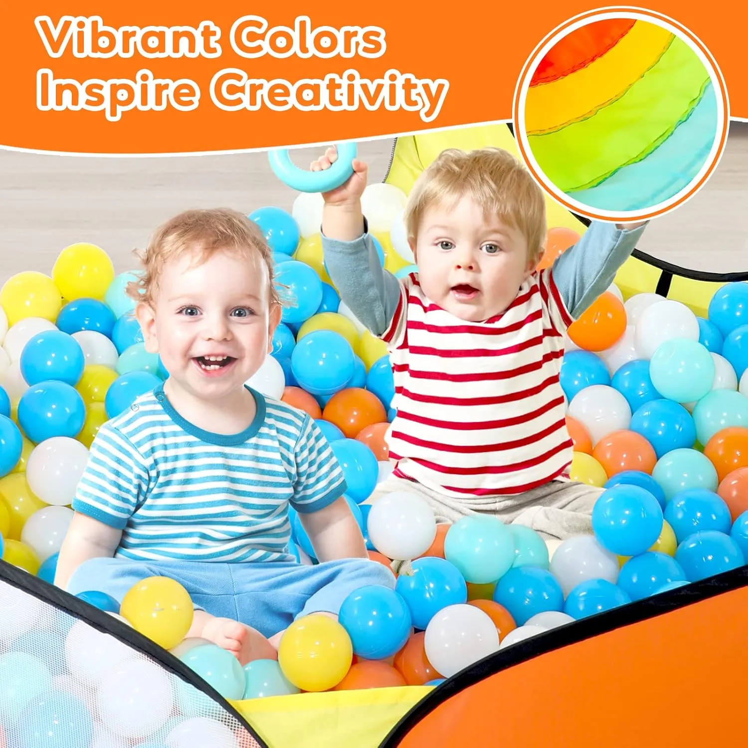 Kids Play Tent with Ball Pit Crawl Tunnel Castle Tent, Pop Up Toddlers Playhouse for Boys and Girls Gift, Collapsible Children Play Tent Toy Indoor and Outdoor Games