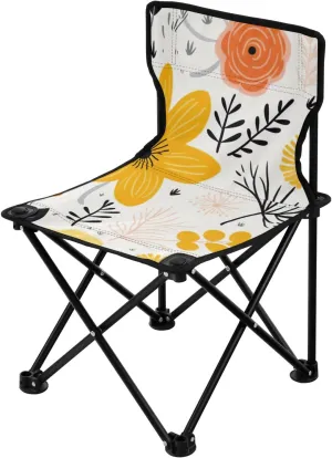 Kigai Folding Camping Chair Heavy Duty Chair Ultralight Compact Portable Beach Chair for Outdoor Camp, Hiking, Travel, Beach, Sporting Event and Picnic, Cute Flower