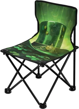 Kigai Folding Camping Chair Heavy Duty Chair Ultralight Compact Portable Beach Chair for Outdoor Camp, Hiking, Travel, Beach, Sporting Event and Picnic, St. Patrick's Day