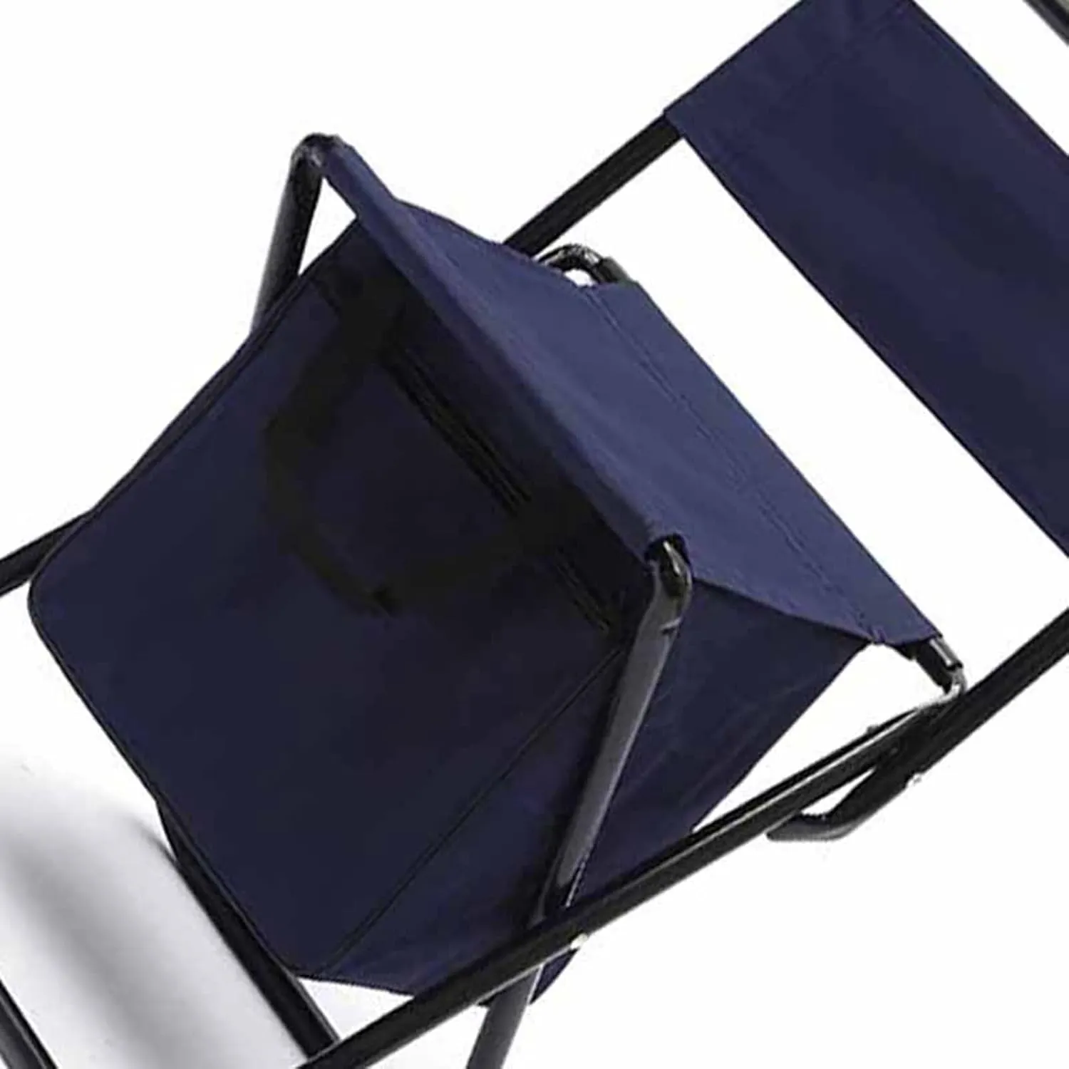 KIMISS Folding Chair Outdoor Cam Portable Folding Back Chair Fishing Leisure Chair with Bag Green (Dark Blue)