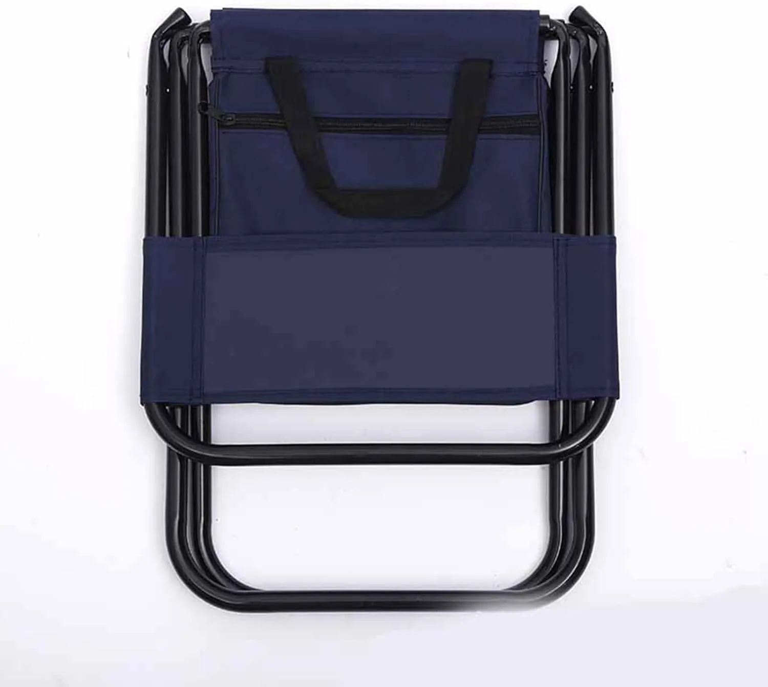 KIMISS Folding Chair Outdoor Cam Portable Folding Back Chair Fishing Leisure Chair with Bag Green (Dark Blue)