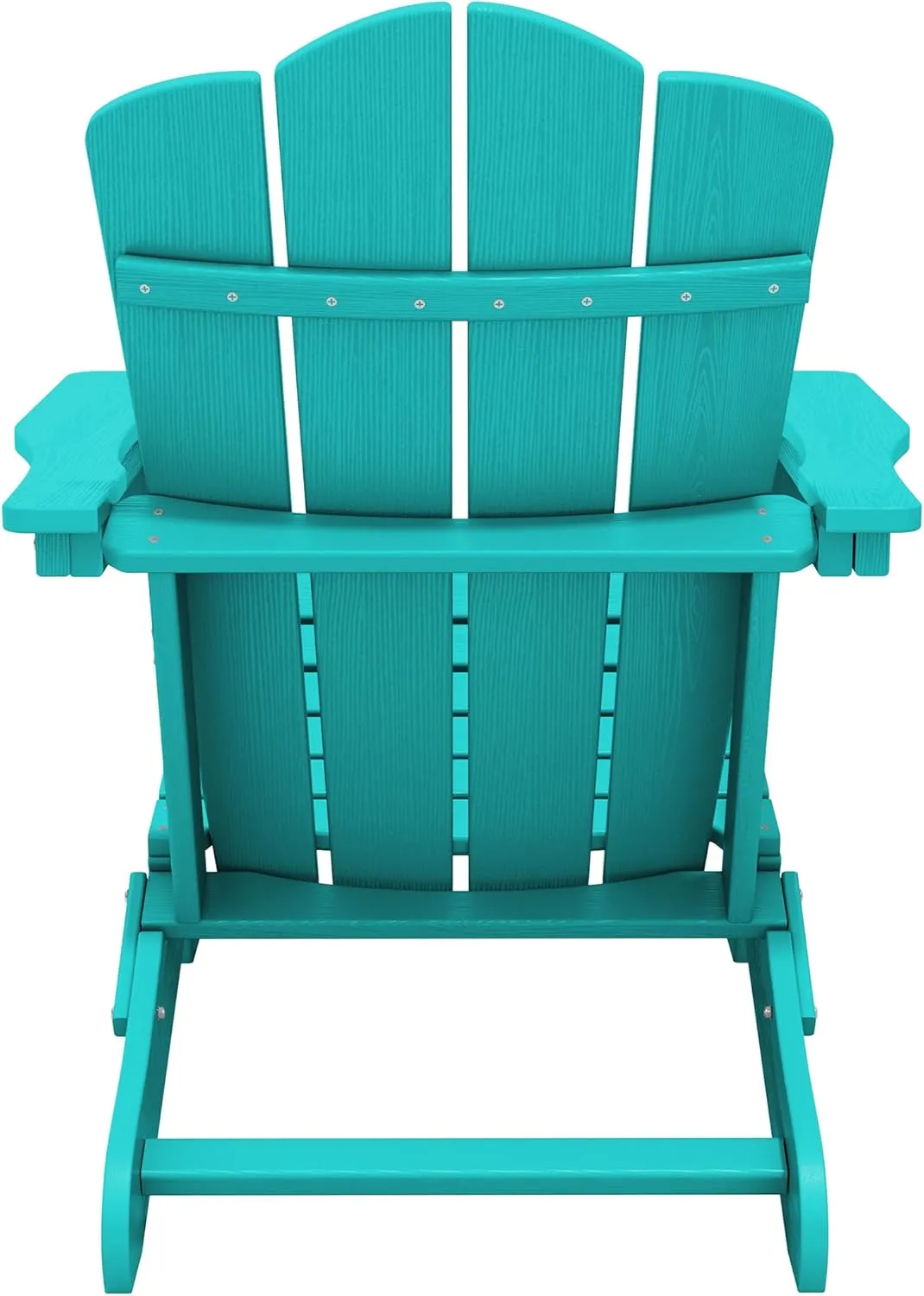 KINGYES Folding Adirondack Chair, HDPE All-Weather Patio Chairs, Wooden Textured Lawn Chair for Poolside, Backyard, Deck, Fire Pit, Aruba